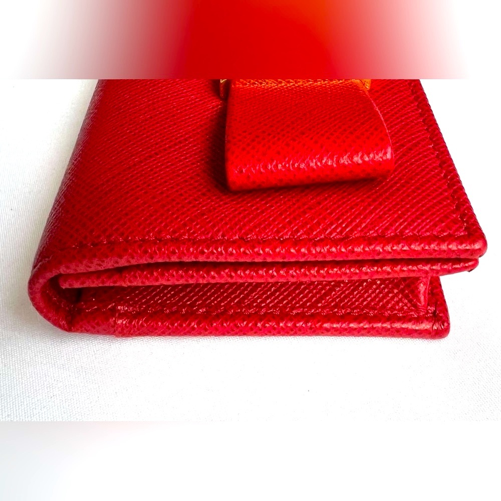 PRADA Bow Card Holder Coin Purse Case - Picture 3 of 10